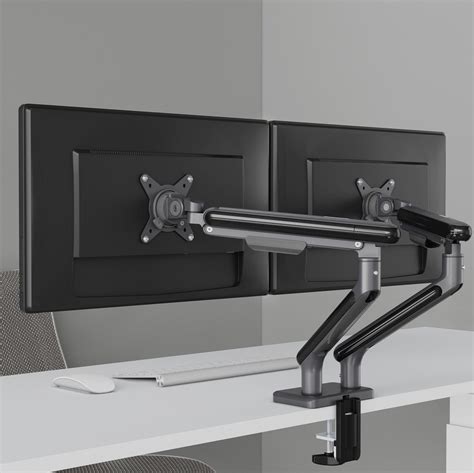 updown neo slim dual monitor arm updown desk