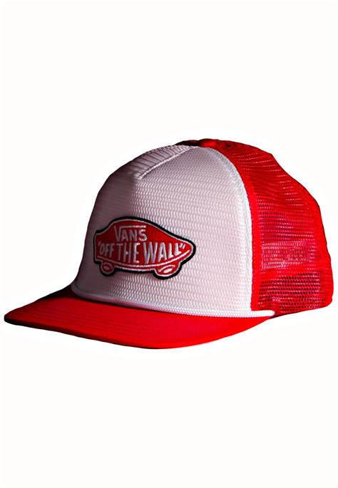 Vans Classic Patch Brand Red White Trucker Cap Impericon NL