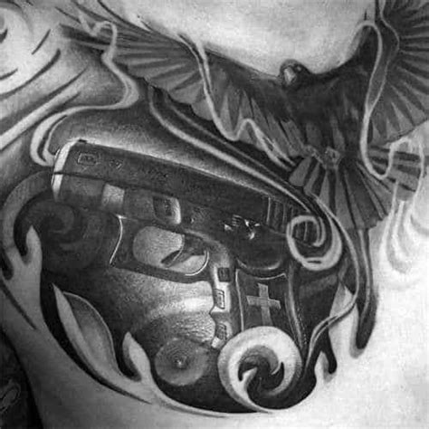 60 Glock Tattoo Ideas For Men - Handgun Designs