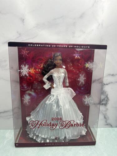 2008 Holiday Barbie Doll African American Mattel L9644 Ebay