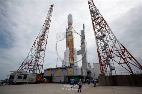 The H-IIB rocket on the launch pad at Tanegashima Space Center in Japan. | Stocktrek Images