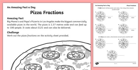 Pizza Fractions Worksheet Worksheet Worksheet