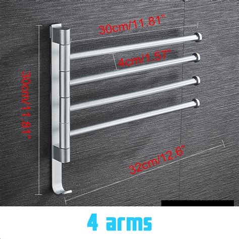 New Swivel Towel Rack Wall Mounted Heavy Duty Towel Shelf Towel Holder