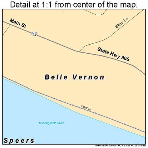 belle vernon pennsylvania street map