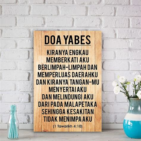 Jual Hiasan Dinding Rohani Kristen Katolik Wall Decor Doa Yabes