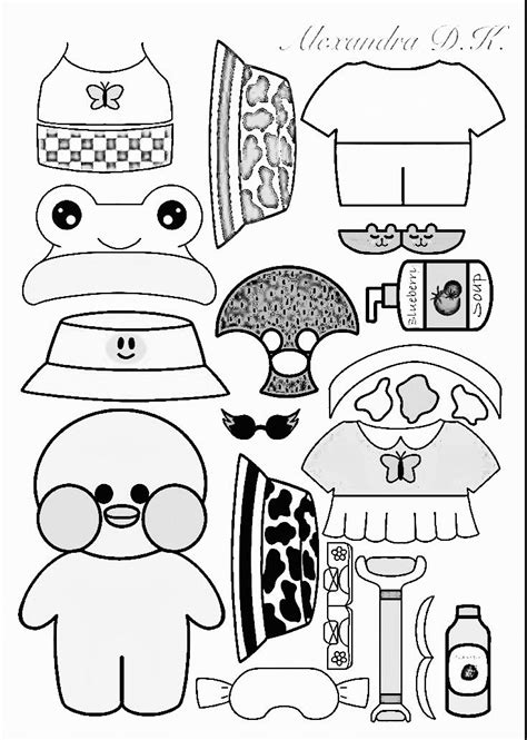 Pin By Paper Duck Universe On Paper Duck Universe Hello Kitty Crafts Paper Doll Template