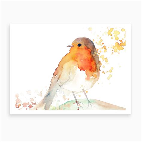 Robin Bird Art Print by The Cosmic Whale - Fy