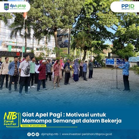 Giat Apel Pagi Motivasi Untuk Memompa Semangat Dalam Bekerja DPMPTSP