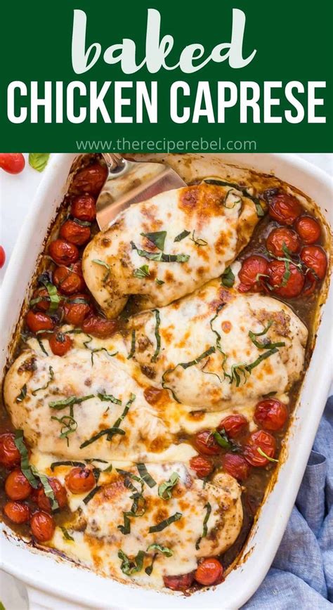 Baked Chicken Caprese Minutes Prep Ready In The Recipe Rebel Artofit