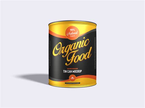 Modern Packaging Tin Can Free Mockup — Free Mockup World