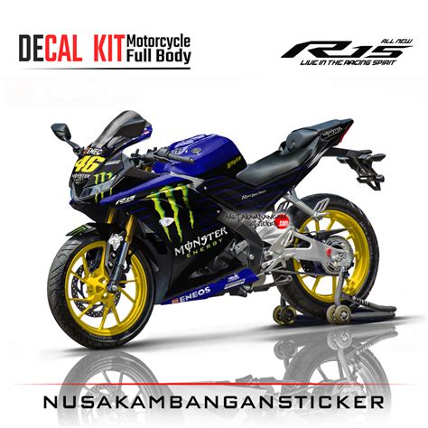 Decal Stiker R15 V3 VVA 155 Livery Moto GP 2020 Rossi 46 Sticker Full