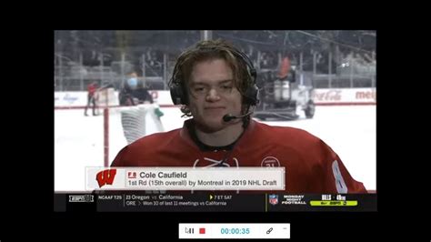 Cole Caufield Intermission Interview Youtube