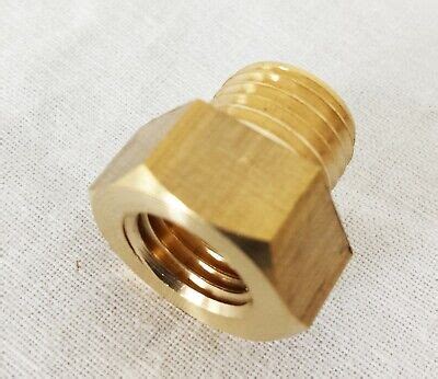 Female M X To Male M X Reducer Oil Pressure Gauge Adapter Brass