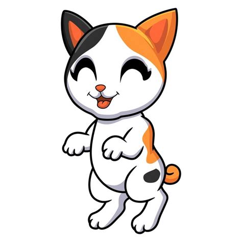 Premium Vector Cute Japanese Bobtail Cat Cartoon