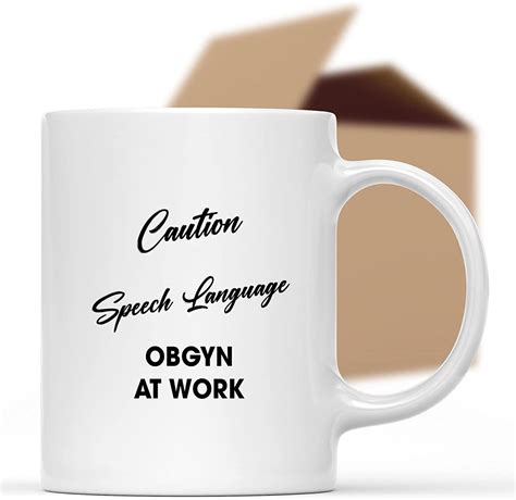 Coffee Mug Speech Language Obgyn Caution Speech Language