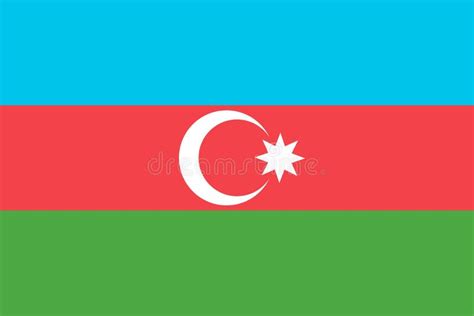 Bandeira Do Azerbaij O Ilustra O Vetorial Cor E Tamanho Originais