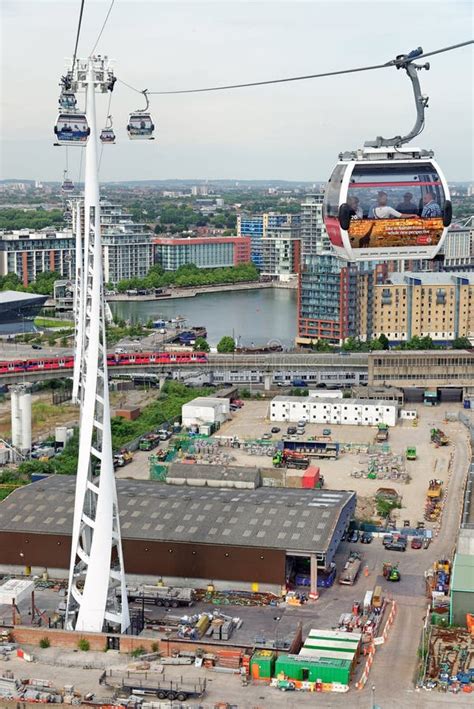 Emirates Air Line Cable Cars London England Editorial Photography