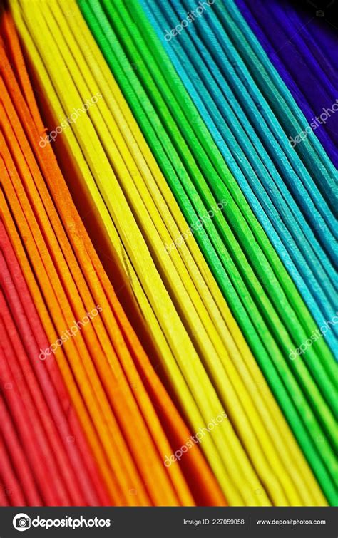 Rainbow Bright Wooden Sticks Texture Close Stock Photo by ©Nanihta 227059058