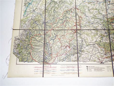 Bersichtskarte Von W Rttemberg Leinen Landkarte Nr