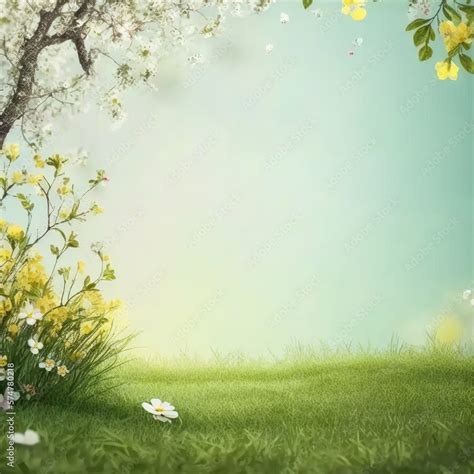 Spring nature bright background texture with empty copy space for text ...