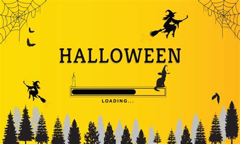 Halloween Loading Screen Illustration And Poster 20548631 Vector Art At