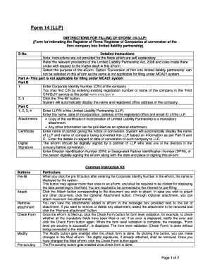 Form 14 Llp Fill Online Printable Fillable Blank PdfFiller