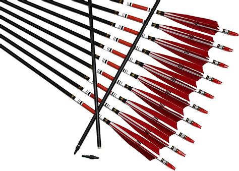 Pcs Archery Carbon Arrows Turkey Feather Fletched Arrows Inches