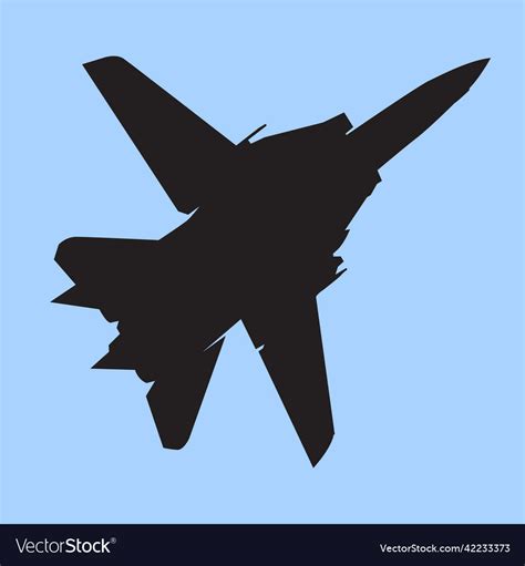 F14 tomcat jetfighter silhouette design Royalty Free Vector