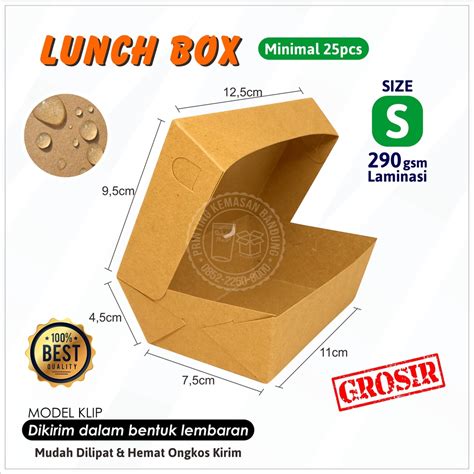 Jual Lunch Box Size S Gsm Kotak Makan Kertas Paper Box Kraft Dus