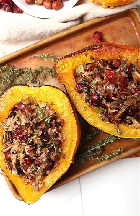 Wild Rice Stuffed Acorn Squash My Darling Vegan