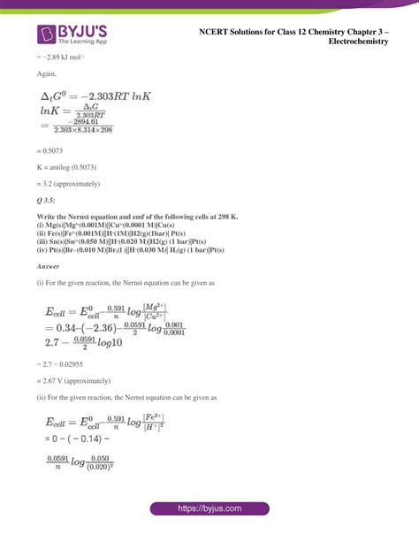 Ncert Solutions For Class 12 Chemistry Chapter 3 Electrochemistry