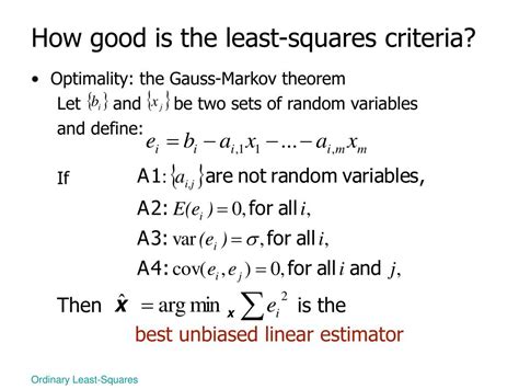 Ppt Ordinary Least Squares Powerpoint Presentation Free Download Id419125