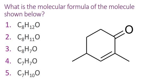 Solved What is the molecular formula of the molecule shown | Chegg.com