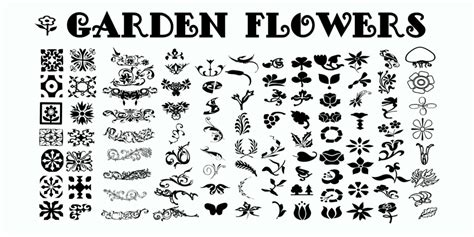 Garden Flowers Vector Library For Krita Inkscape Original Artist R2010