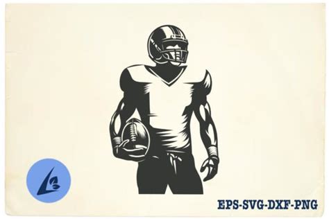 American Football Player Svg Clipart 02 Graphic By Liltwas · Creative