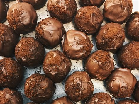 Chocolate Protein Balls With Banana And Chocolate Coating A Decadent