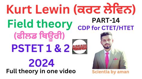 Kurt Lewin Field Theory Part Pstet