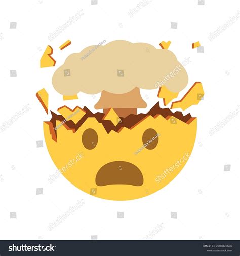 Exploding Head Emoji Face Vector Mind Stock Vector (Royalty Free ...