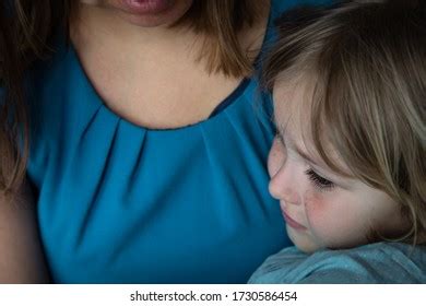 Sad Crying Little Girl Hugging Mother Stock Photo 1730586454 | Shutterstock