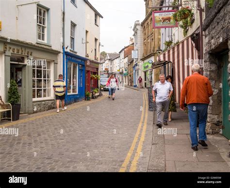 Market Street Main Shopping Street In Ulverston Cumbria Uk Stock Photo