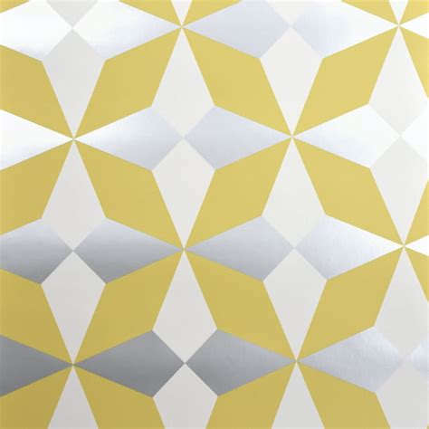 Fine Decor Newby Mustard Geometric Wallpaper - Walmart.com