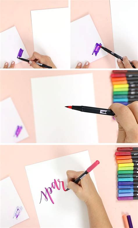 Tombow Brush Lettering Tutorial How To Blend Tombow Markers Brush