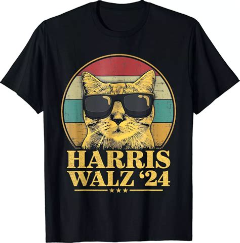 Harris Waltz 2024 Election Cat Lady Kamala Harris Tim Waltz Unisex T