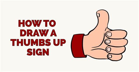 How To Draw A Thumbs Up Sign Really Easy Drawing Tutorial Thumbs Up