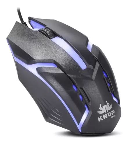 Mouse Gamer 1600 Dpi 3 Botones Knup KP V40 Negro MercadoLibre