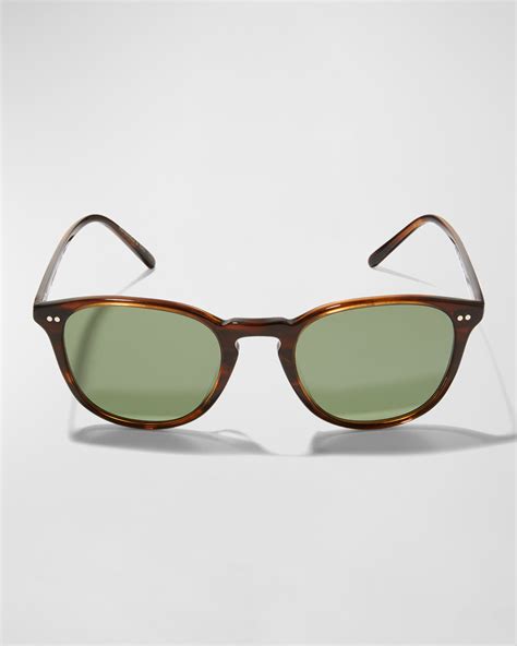 Oliver Peoples Men S Forman L A Round Acetate Sunglasses Neiman Marcus