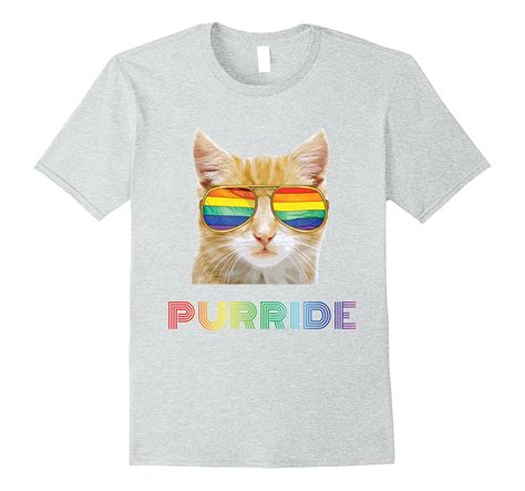 Funny Cat Gay Pride T Shirt Lgbtq Rainbow Sunglasses Pl Polozatee