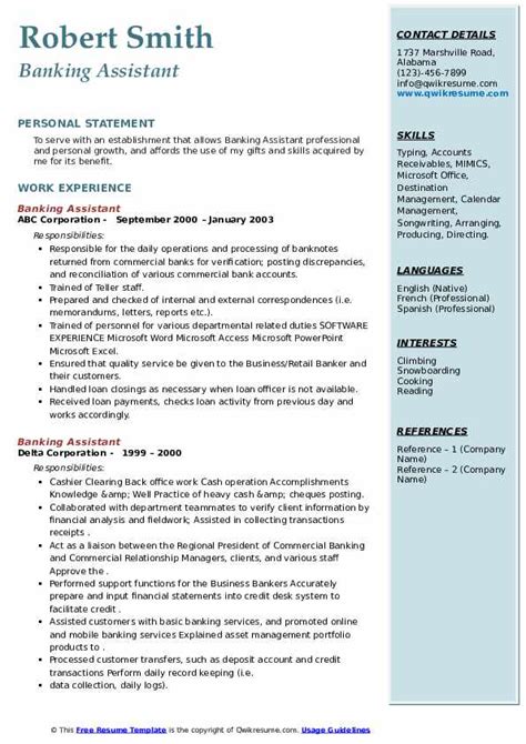 Assistant Bank Manager Resume Sample