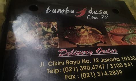 Menu At Bumbu Desa Restaurant Jakarta Jl Cikini Raya No 72 14 5