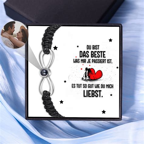 Kettenmachen Personalisiertes Foto Infinity Projektion Handseil Armband